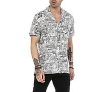RED BRIDGE Chemise décontractée pour Hommes Manches Courtes Tissu léger Blanc XL