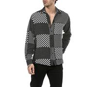 RED BRIDGE Chemise décontractée pour Hommes Manches Longues Tissu léger Noir XL
