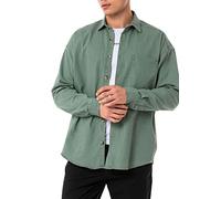 Red Bridge Chemise en jean de qualité supérieure pour homme, coupe large, kaki, taille S