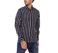 RED BRIDGE Chemise Homme rayée Modern Fit Manches Longues Bleu L