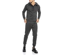 RED BRIDGE Combinaison de jogging Hommes Jogger Ensemble Sweat à capuche Pantalon survêtement Gris foncé XL