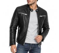 RED BRIDGE en cuir synthétique pour homme Blouson Veste Similicuir Noir