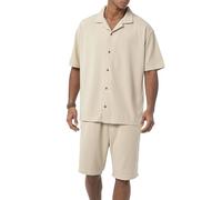 Red Bridge Ensemble chemise à manches courtes et short pour homme, beige, M