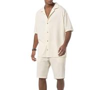 Red Bridge Ensemble chemise à manches courtes et short pour homme, ecru, L