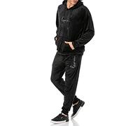 Red Bridge Ensemble de jogging en velours pour homme avec sweat à capuche et pantalon, Noir , XL