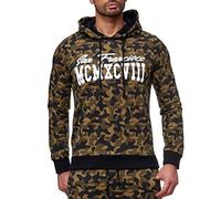 Red Bridge Hommes Pull à Capuche Manches Longues Camoufler Relaxed Sweat-Shirt
