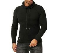 Red Bridge Hommes Pullover en Tricot Col Châle Basic Pull d'hiver Casual Fashion Sweater - Noir - Taille S