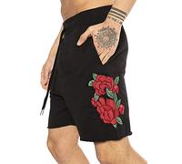 RED BRIDGE Hommes Short Relax Imprimé Roses Basic Bermuda Mode Gym Pantalon