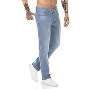 RED BRIDGE Jean pour Homme Denim Pants Jeans Straight Cut Bleu Clair W30L32