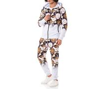 Red Bridge Luxury Fade Ensemble de survêtement à capuche et pantalon pour homme, Blanc., L