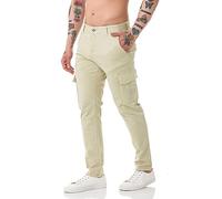 Red Bridge Pantalon cargo chino basique en coton pour homme, stone, 36W x 32L