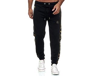 RED BRIDGE Pantalon de Jogging pour Homme avec Empreintes latérales Noir