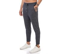RED BRIDGE Pantalons Chino pour Hommes Casual à Carreaux Bleu XL