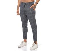 RED BRIDGE Pantalons Chino pour Hommes Casual à Carreaux Gris XXL
