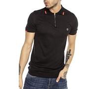 RED BRIDGE Polo à Manches Courtes Monochrome pour Hommes Noir M
