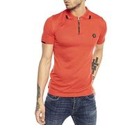 RED BRIDGE Polo à Manches Courtes Monochrome pour Hommes Rouge L