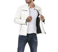 RED BRIDGE pour homme Veste de transition en cuir synthétique Blouson Vert Blanc S