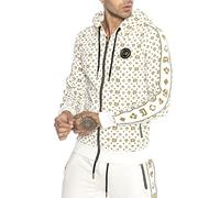 RED BRIDGE Pull à Capuche pour Homme Hoodie Veste de survêtement Fermeture éclair Blanc XXL