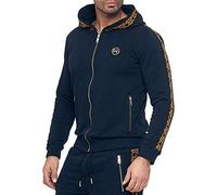 RED BRIDGE Pull à Capuche pour Homme Hoodie Veste de survêtement Fermeture éclair Bleu XXL