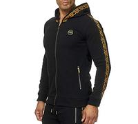 RED BRIDGE Pull à Capuche pour Homme Hoodie Veste de survêtement Fermeture éclair Noir L