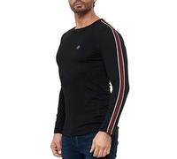 RED BRIDGE Pull à Manches Longues Slim Fit pour Hommes Sweat-Shirt rayé Noir XL