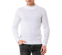 Red Bridge Pull en tricot à col montant pour homme, Blanc., XL