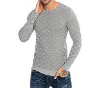 RED BRIDGE Pull en Tricot pour Homme Chandail tricoté Sweat-Shirt Structured Gris XXL