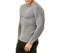 RED BRIDGE Pull en Tricot pour Hommes Chandail tricoté Sweat-Shirt avec Manches Longues Gris XXL