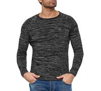 RED BRIDGE Pull tricoté pour Homme Chandail Slim Fit Classic Structure Knit Melange Noir M