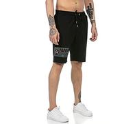 RED BRIDGE Short de Jogging pour Homme avec Logo métallique NASA Noir L