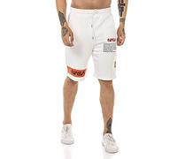 RED BRIDGE Short de Jogging pour Homme avec Logo NASA Ecru L