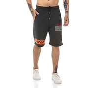 RED BRIDGE Short de Jogging pour Homme avec Logo NASA Gris foncé S
