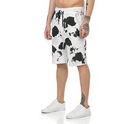 RED BRIDGE Short pour Homme Jogger Sweat-Pants Pantalon Court Bermuda Blanc L