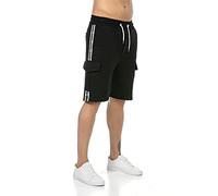 RED BRIDGE Short pour Homme Jogger Sweat-Pants Pantalon Court Bermuda Cargo Noir S