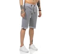 RED BRIDGE Short pour Homme Jogger Sweat-Pants Pantalon Court Bermuda Gris M