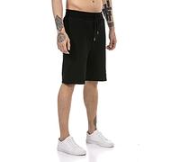 RED BRIDGE Short pour Homme Jogger Sweat-Pants Pantalon Court Bermuda Noir XL