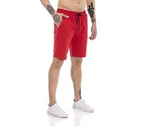 RED BRIDGE Short pour Homme Jogger Sweat-Pants Pantalon Court Bermuda Rouge S
