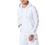 RED BRIDGE Sweat à Capuche avec Rayures Pullover Blanc GR.XL