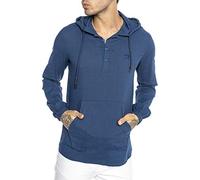 RED BRIDGE Sweat à Capuche Chemise en Lin pour Homme Tunik-Hooded Bleu S