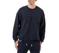 RED BRIDGE Sweat avec Effet Batik Sweatshirt avec col Rond Bleu XXL