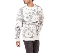 RED BRIDGE Sweat pour Homme avec col Rond Paisley Blanc L