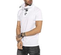 RED BRIDGE T-Shirt Homme à Manches Courtes et col roulé imprimé sur Le Devant Blanc S
