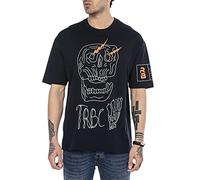 RED BRIDGE T-Shirt pour Homme à Manches Courtes Oversize Coton Col Rond Tête de Mort Bleu XXL