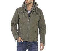 RED BRIDGE Veste d'hiver pour hommes Blouson de transition matelassée à capuche Kaki XL