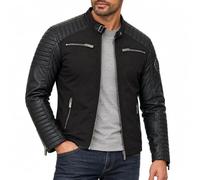 RED BRIDGE Veste Moderne en Cuir synthétique Noir pour Hommes