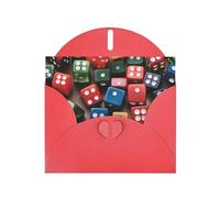 Red BROLEO Games Lot de cartes de vœux pour Noël, anniversaire, Saint-Valentin, anniversaire de mariage et invitations de fête