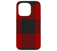 Red Buffalo Design Christmas Decor Plaid Pattern Coque pour iPhone 15 Pro