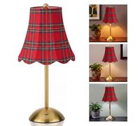 Red Buffalo Lampe de table de Noël sans fil rechargeable à LED tactile | USB-C, fonctionne avec piles, 3 couleurs à intensité variable, base dorée, décoration vintage pour Noël, fête de Noël