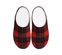 Red Buffalo Pantoufles en flanelle pour femme - Chaussons vintage antidérapants - Chaudes - Pour l'intérieur et l'extérieur, multicolore, X-Small Men/ Small Women