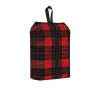 Red Buffalo Sac à chaussures de voyage vintage résistant à l'eau avec poignée à fermeture éclair, pochette légère pour valise et salle de sport, se replie à plat pour l'emballage, Plaid Red Buffalo